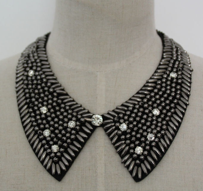 Fashion Jewelry Beaded Crystal Necklace Collar (JE0057)