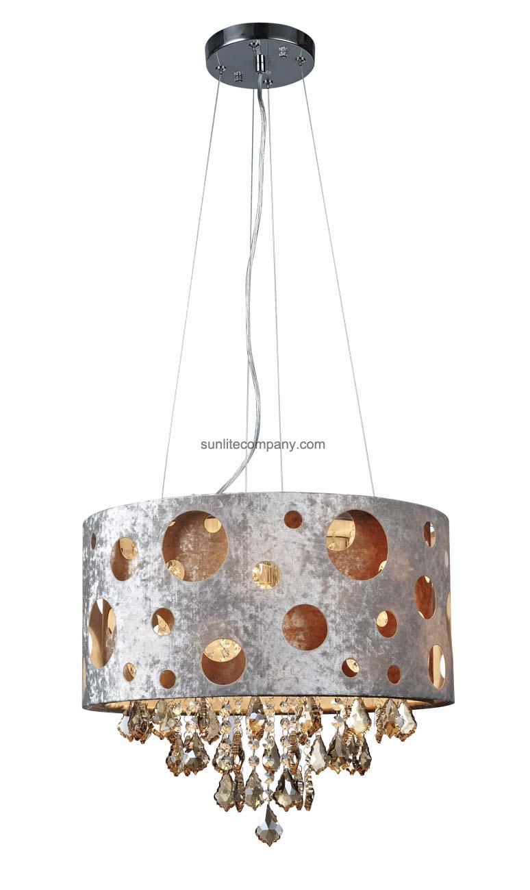 Decorative Chrome Pendant Lamp with Crystal (PD-1352L)