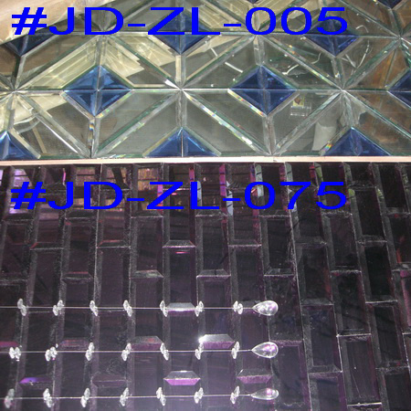 Square Crystal Glass Faces Mirror Mosaic Tile for Wall