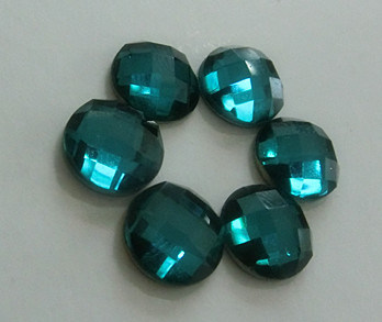 Emerald Flat Back Glass Beads Stones