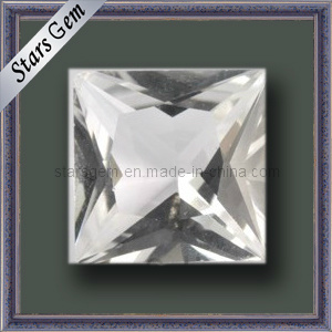 AAA Quality Square Shape Natural White Topaz