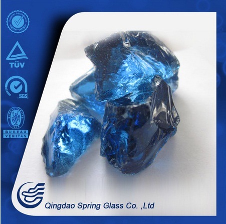 Decorative Dark Blue Clear Glass Frit