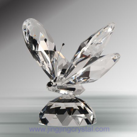Crystal Animal Figurine Crystal Butterfly (DWY-156)