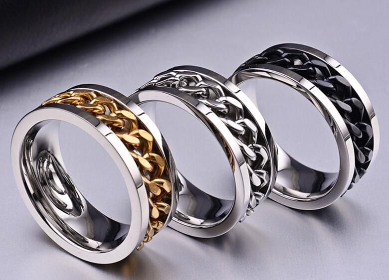 Queen New Trendy Jewelry Titanium Steel Men Women Finger Rings