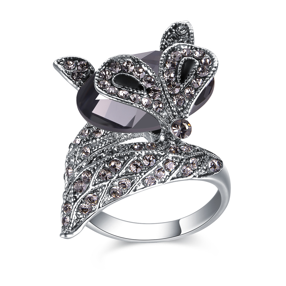 Fox Animal Alloy Jewelry Fashion Accessories Custom Class Glack Gold Rings