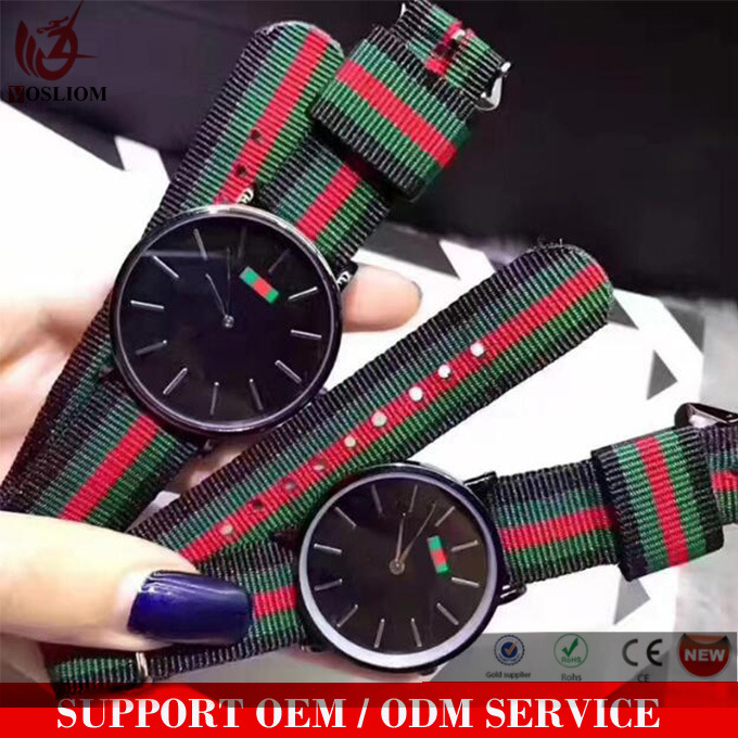 Yxl-076 2017 latest Hot Selling New Products Rainbow Nylon Nato Band Dw Wrist Watches