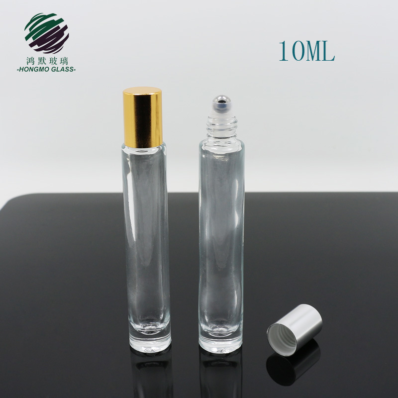10 Ml Slim Empty Clear Glass Essential Oil Roller Bottle 10ml