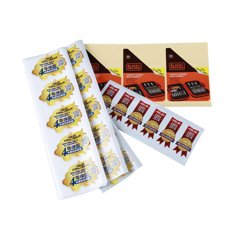 Adhesive Labels Printing Service Paper/Pet/PP Various Material for Consumer Electronics