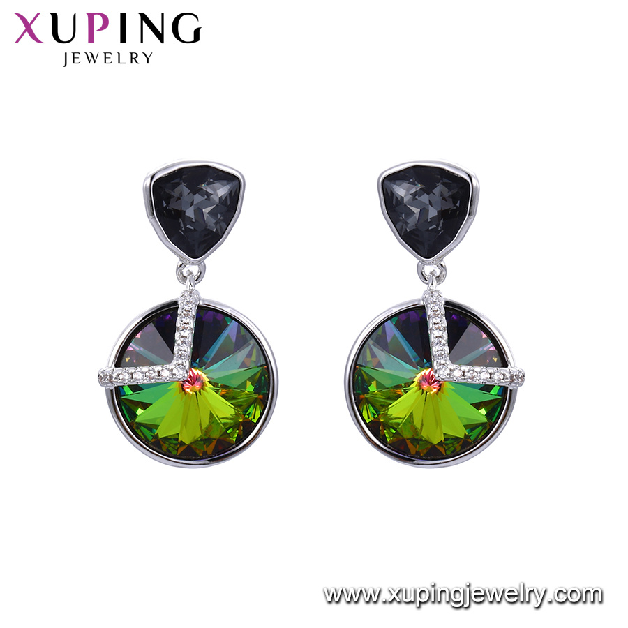 Xuping Simple Shape Water Drop Crystals From Swarovski Fashion Stud Earrings