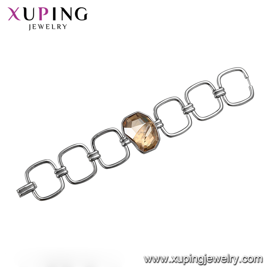 Xuping Arabic 925 Sterling Silver Color Bracelet Crystals From Swarovski