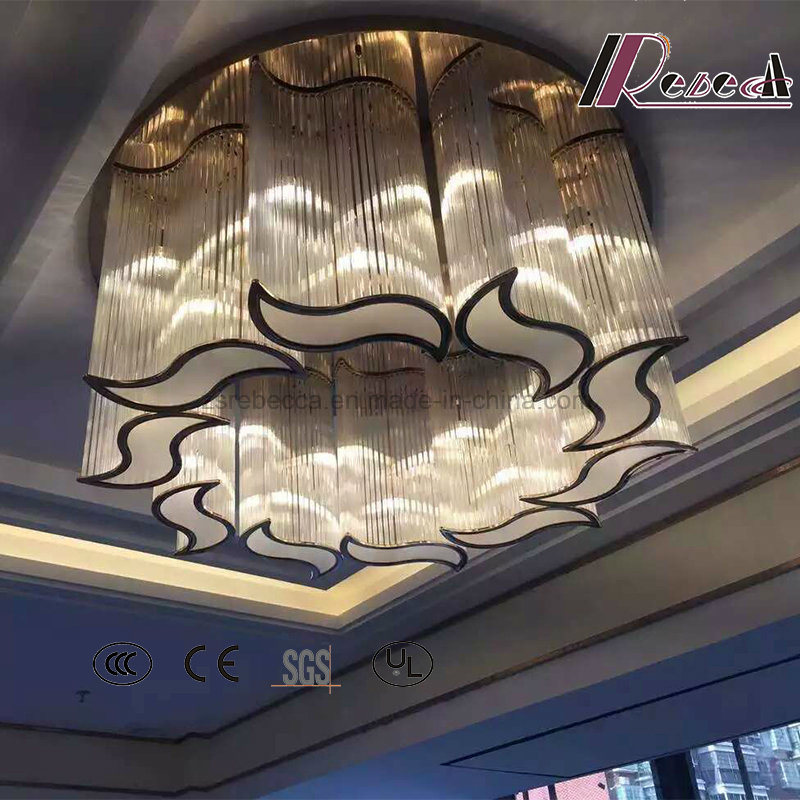 Hotel Decorative Flower Shape Glass Pendant Lamp