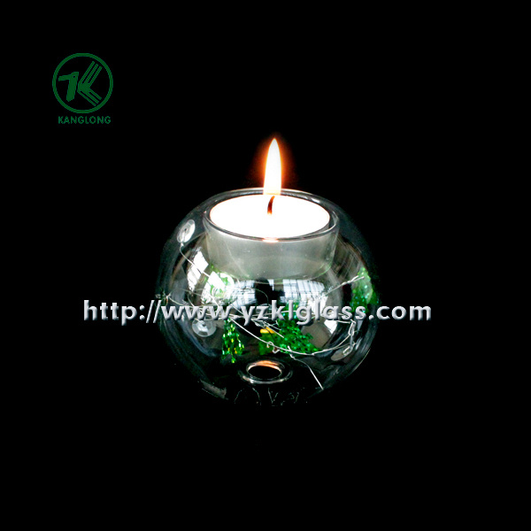 Color Glass Candle Cup by SGS (7*7*6)