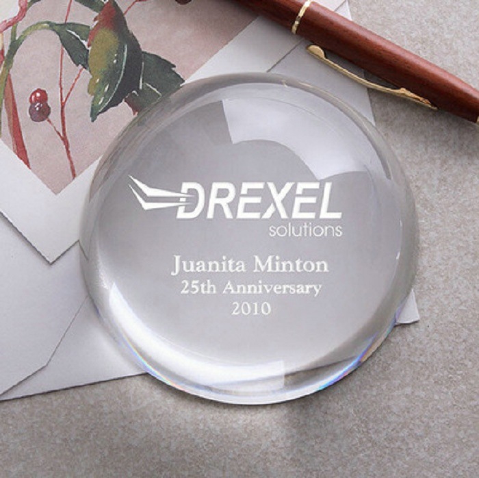Arch Transparent Crystal Paperweight -Free Engraving Logo