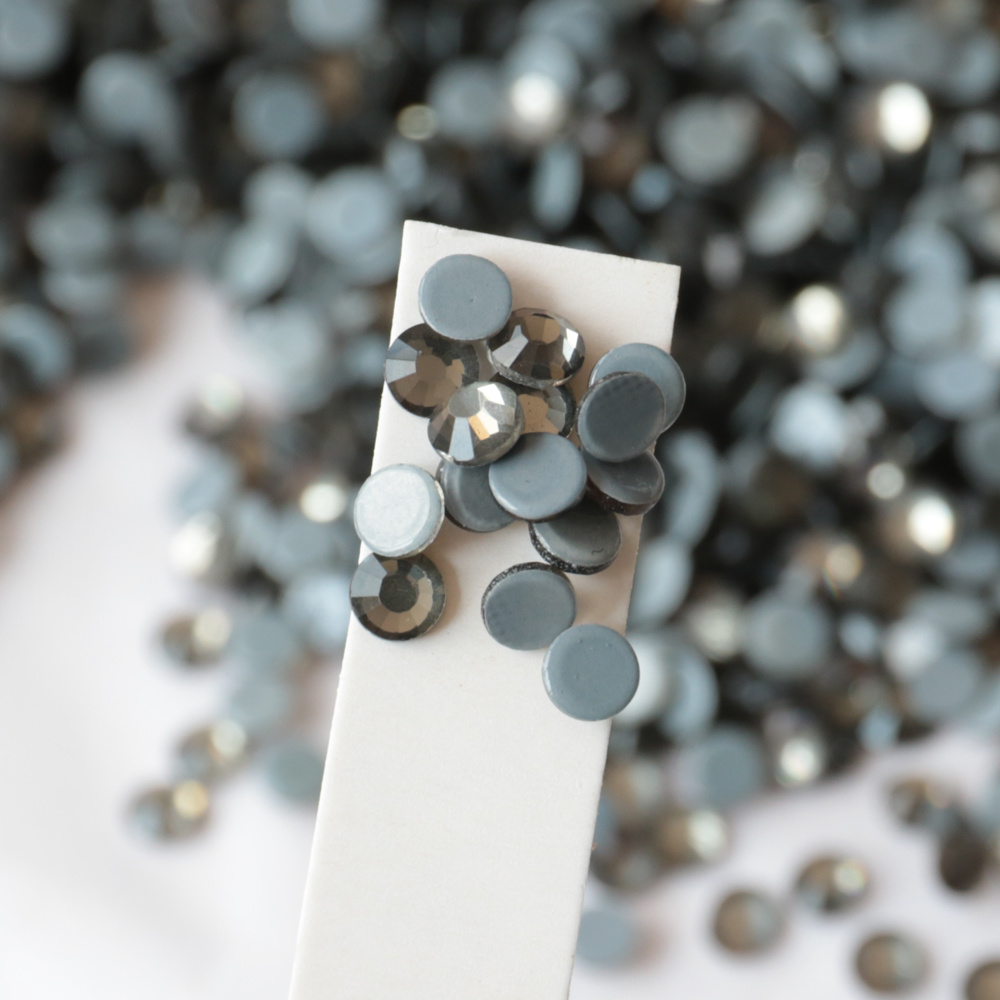 Black Diamond Flat Back Hotfix Rhinestone Beads Embellishment
