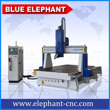 Ele-1530 4 Axis 3D Carving CNC Router with Rotary Device in China