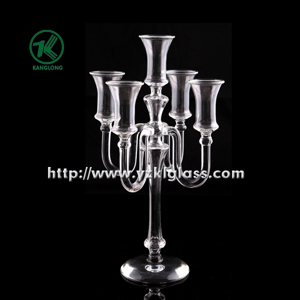 Glass Candle Holder for Home Decoration by BV (H: 34CM)