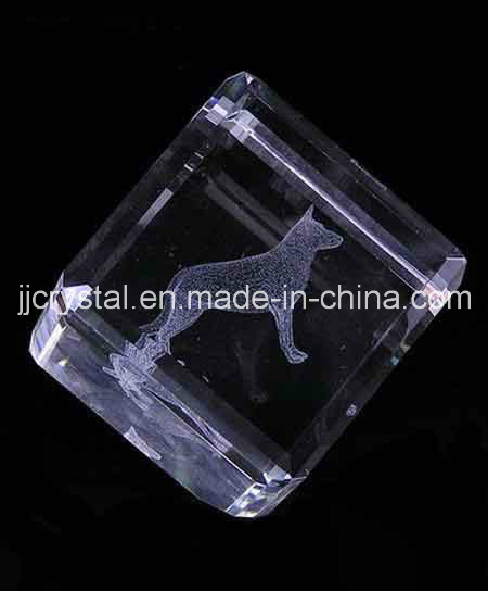 Optical Crystal 3D Engraving Cube Business Promotional Gifts