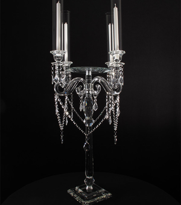 4 Arms and Flowerholder Weddings and Home Decor Use Crystal Candleholder