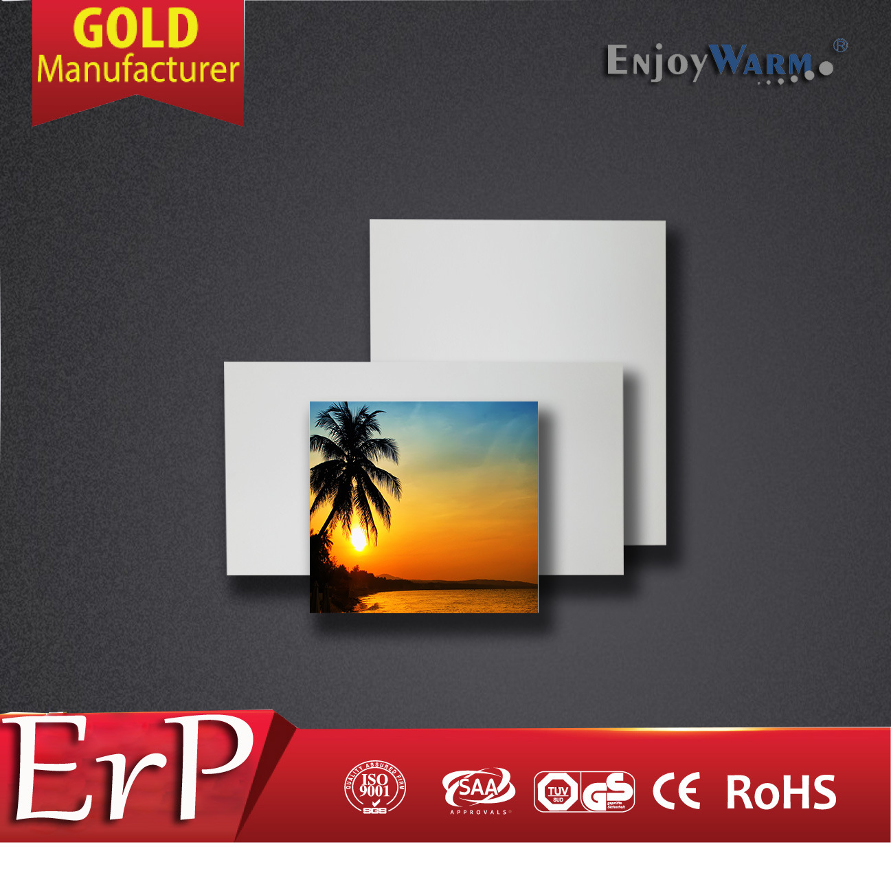 ERP Lot20 TUV GS Ce RoHS SAA ISO9001 IP54 Aluminum Surface Best Price 12V 24V Heating Film