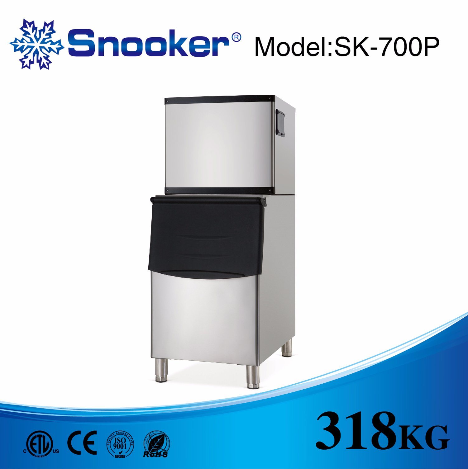 Item No. Sk-700p Snooker 315kg/24h Business Use Modual Type Ice Maker, Ice Making Machine, Ice Cube Machine