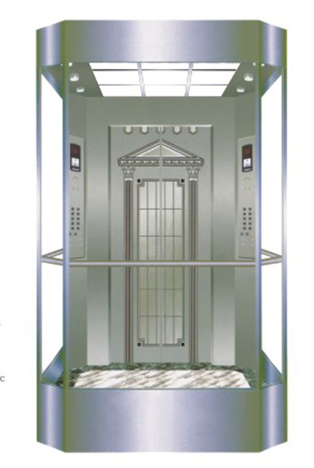 Panoramic Elevator with Gearless Lift Traction Used Japan Technology (FJG8000-001)
