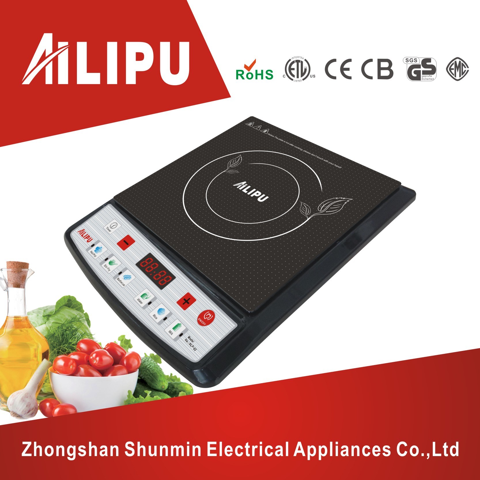 Kitchen Equipment No Smoking Cooktop Induction Cooker