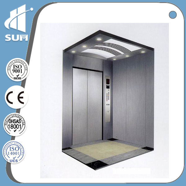 Mrl Passenger Elevator with Hairline Stainless Steel