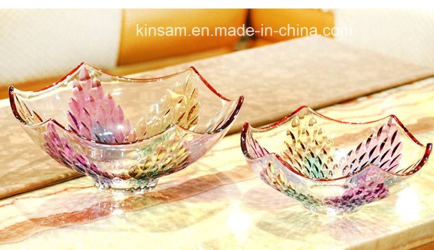 Modern Design Crystal Glass Fruit Bowl for Home Decoration