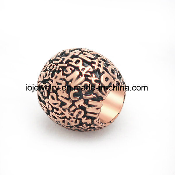 Letter Bead with Rose Gold Plating