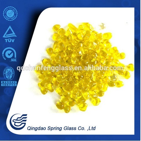 Yellow Glass Beads for Swimming Pool Decorative