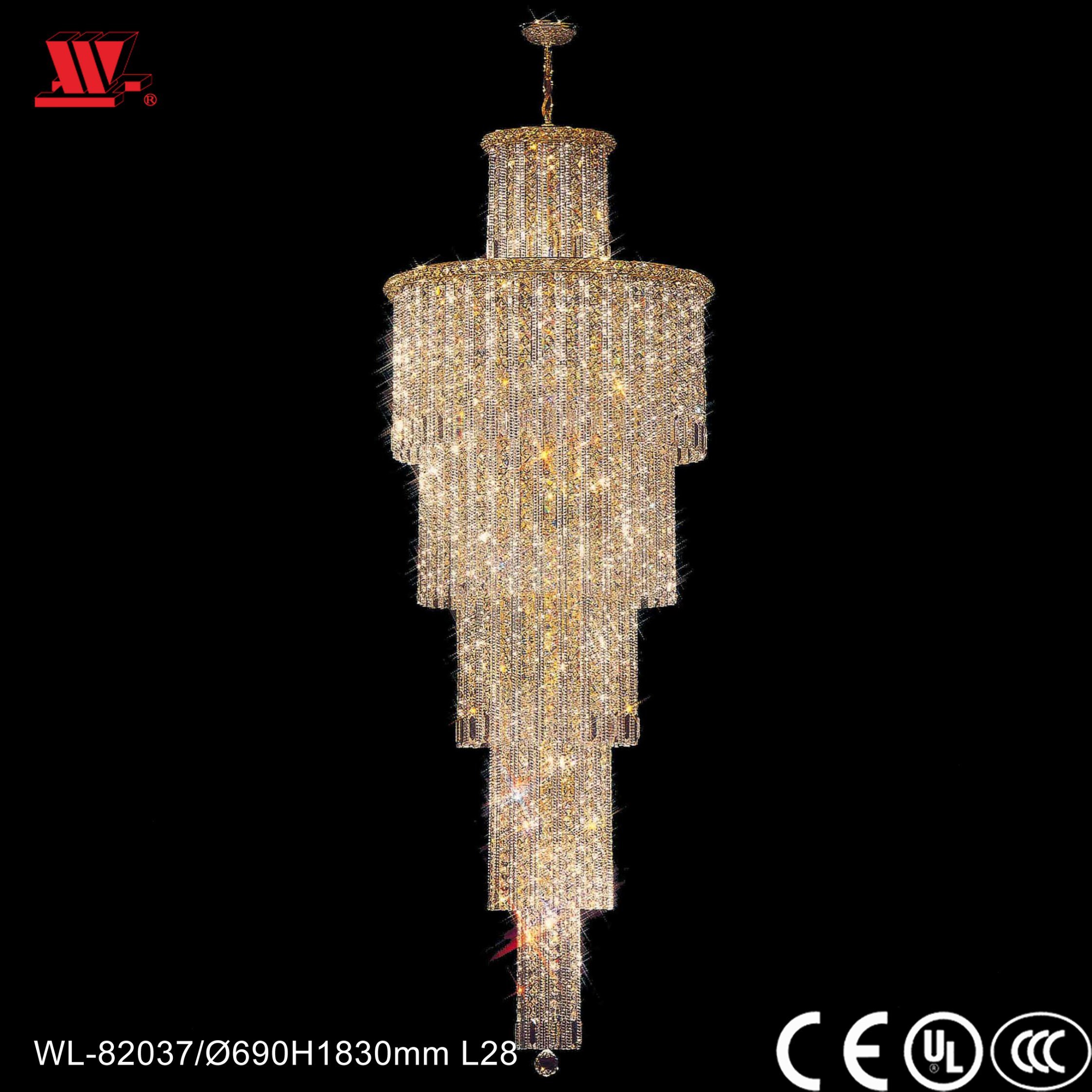 Crystal Chandelier with Glass Chains Wl-82037