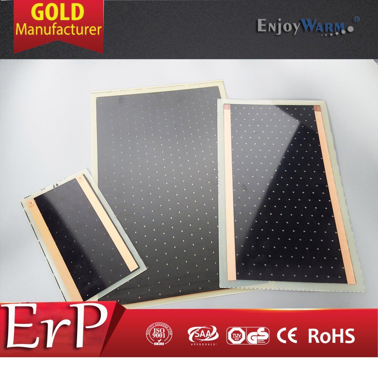 ERP Lot20 New Infrared Panel Manufacturer 12V 24V 110V 230V High Quality Infrared Carbon Panel Heating Film