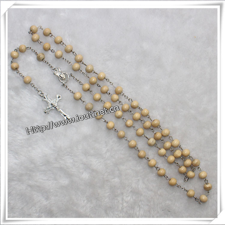 Wooden Rosary, Wooden Beads Rosary (IO-cr275)
