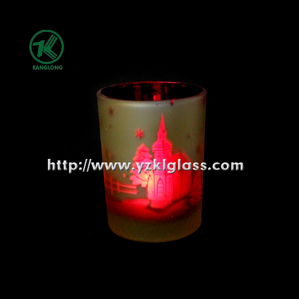 Color Double Wall Glass Candle Votive by SGS (DIA 8*10.5)