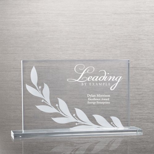 Laurel Etched Glass Award (#70332)