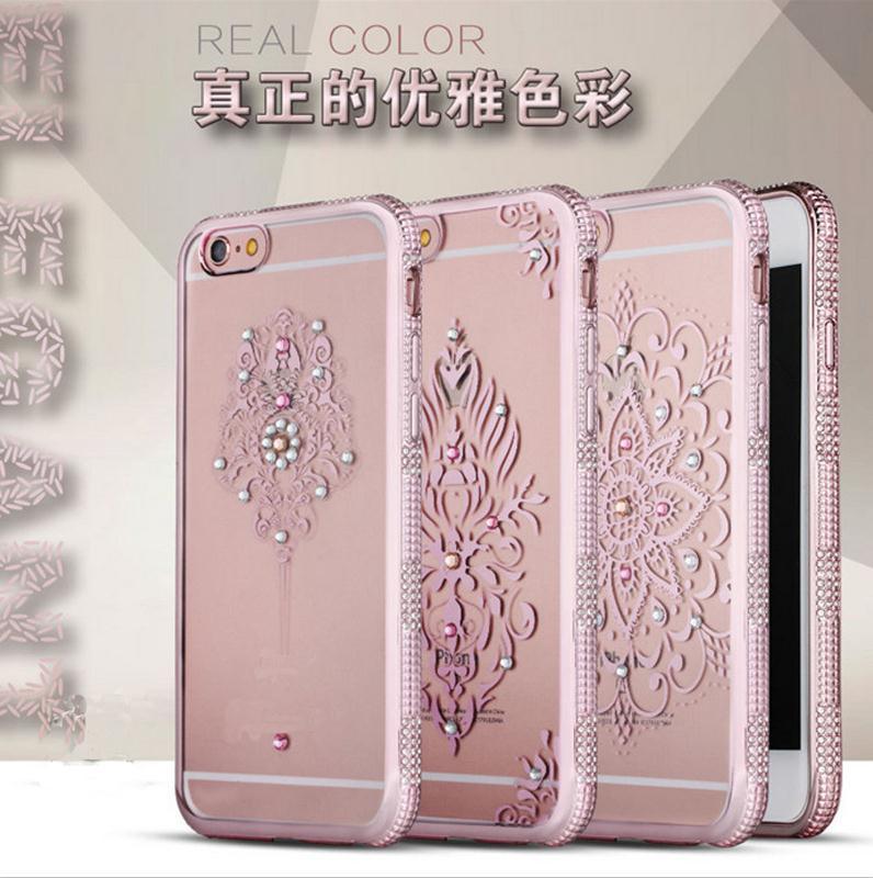 Diamond Flower TPU Cover Phone Case for iPhone6 6s