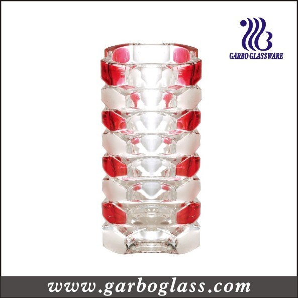 Red Glass Vase Stock with Unique Design (GB1502JK/P)