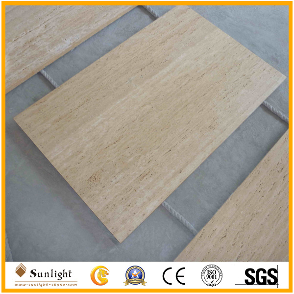 Natural Marble Stone, Polished Beige Roman Travertine Marble Flooring Tiles