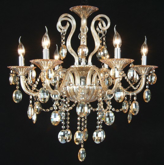 Villa Amber Crystal Chandelier Light (KA8005-6)