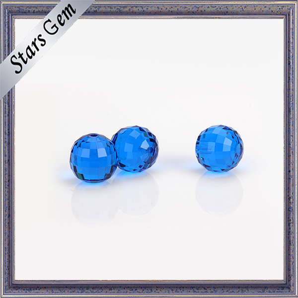 Transparent MID-Blue Factory Price Synthetic Gemstone Bead