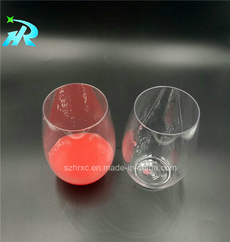 10oz Different Thin Plastic Stemmed Wine Glass