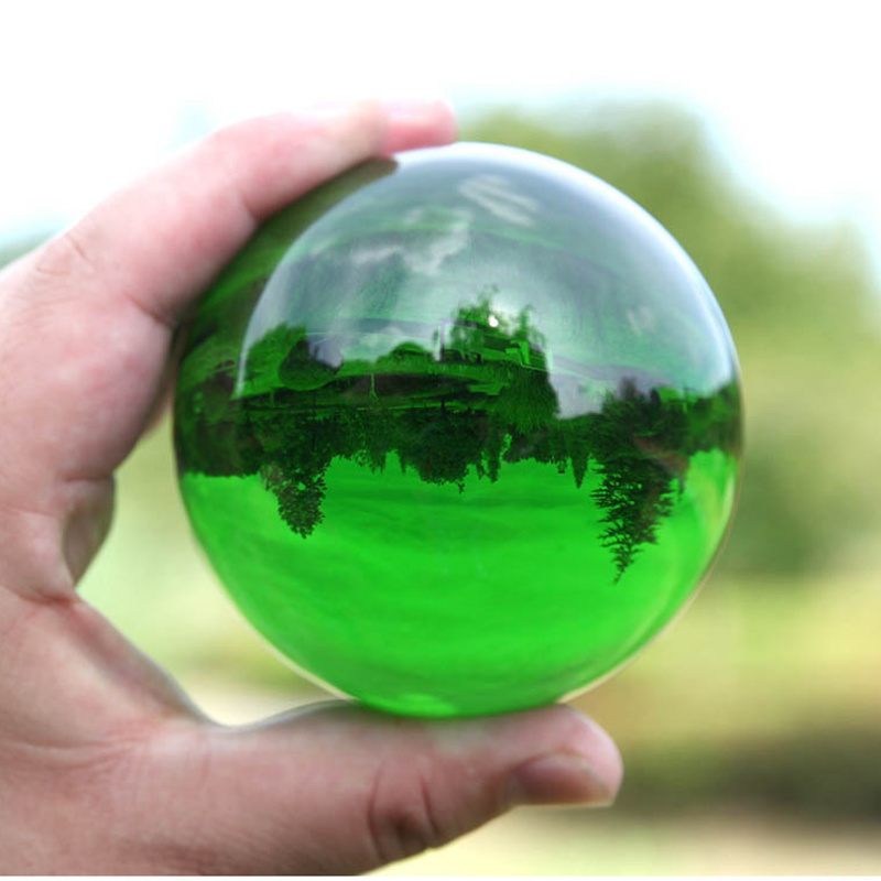 Home Decor K9 Crystal Green Balls, Fengshui Crystal Ball Pieces
