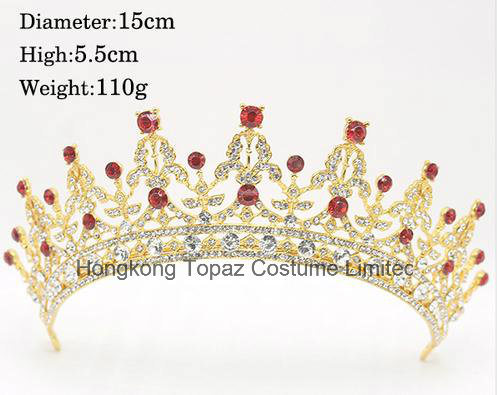 Hot Sale Gold Crystal Tiara Crown for Wedding Hair Hair Jewelry Wedding Crown Rhinestones Bridal Crown (EC16)