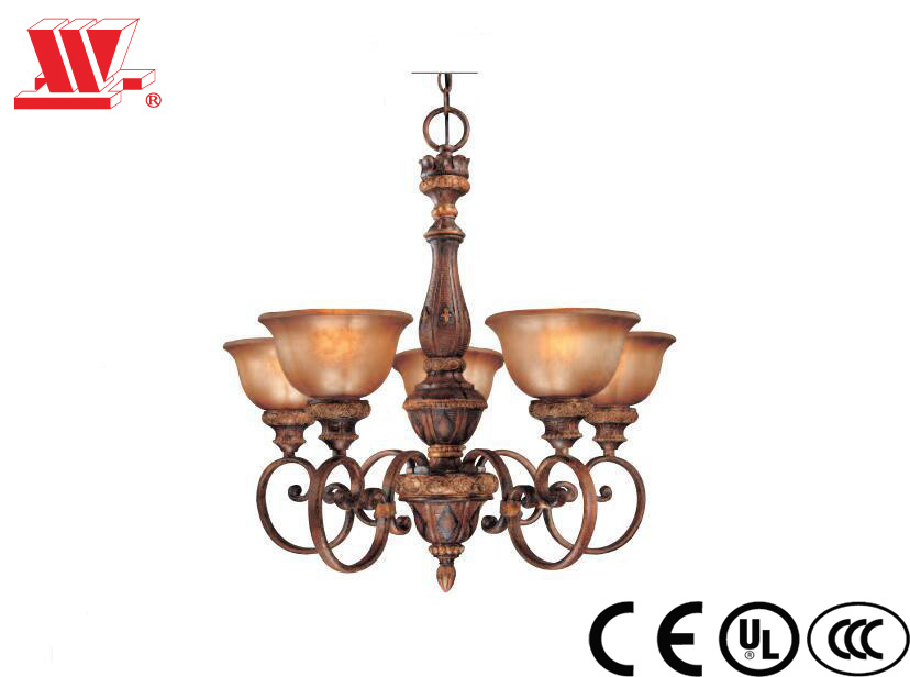 Traditional Luxury Chandelier with Glass Lampshades 1355-177