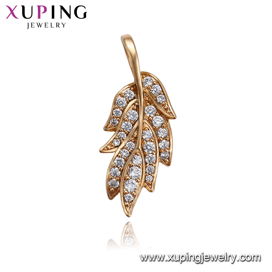 32415 Best Selling Crystal L Heart-Shaped Diamond CZ 18K Gold Plated Jewelry Pendant Necklace