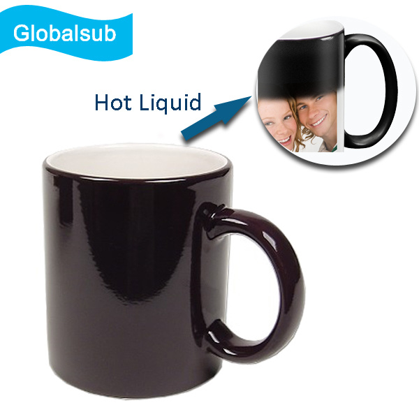 Sublimation Printing Black Unique 11oz Coffee Magic Mugs