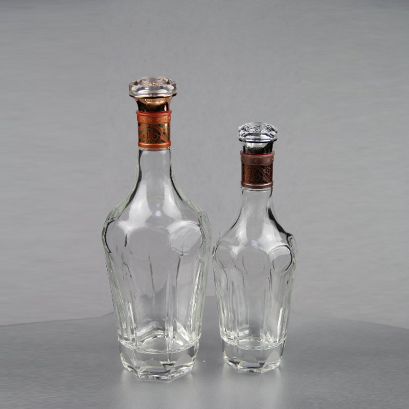 750ml Glass Liquor Bottle Frosted Vodka Glass Bottles