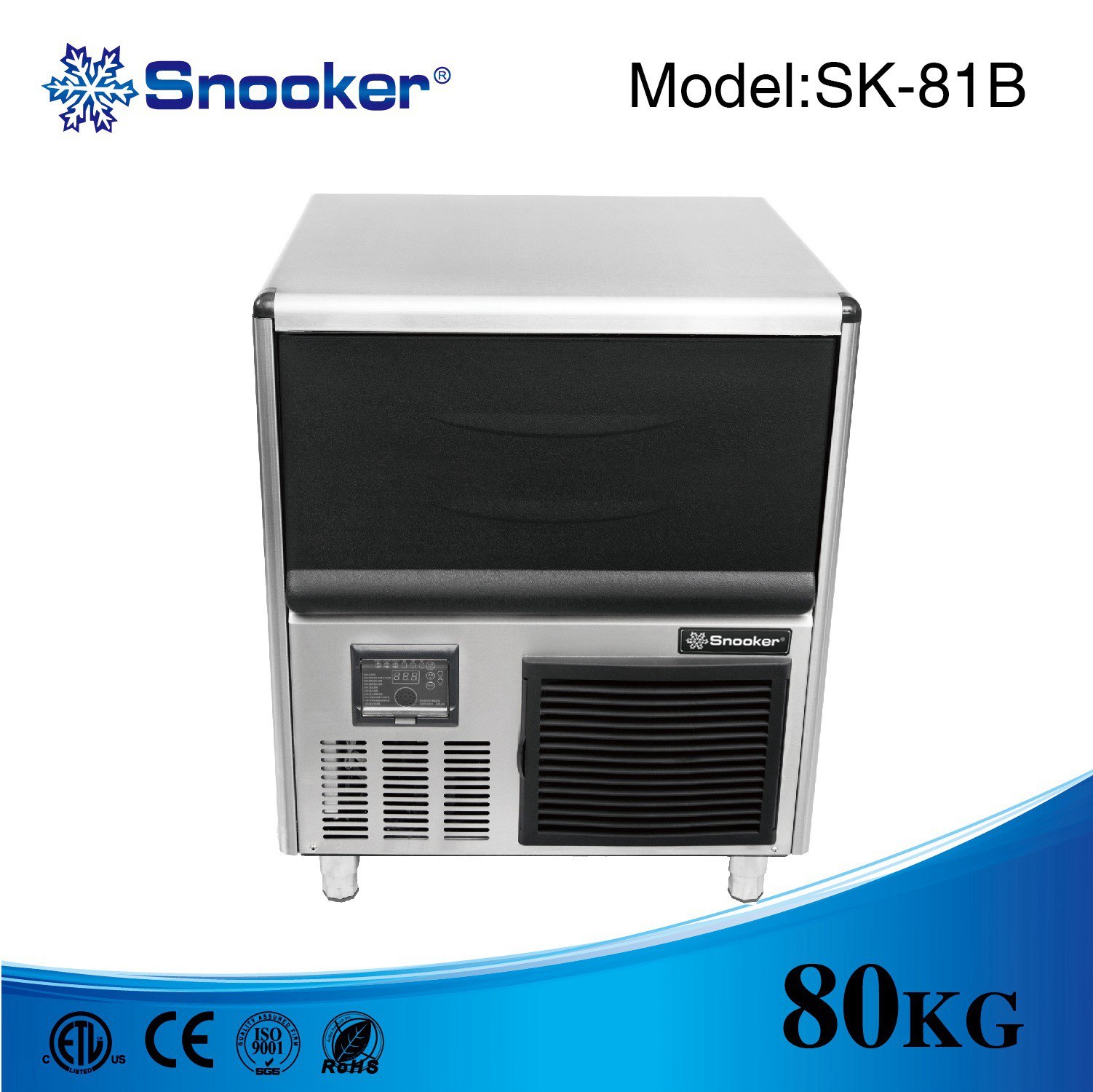 Ice Shape Cube Ice Maker 80 Kg/Day with Ce Certification