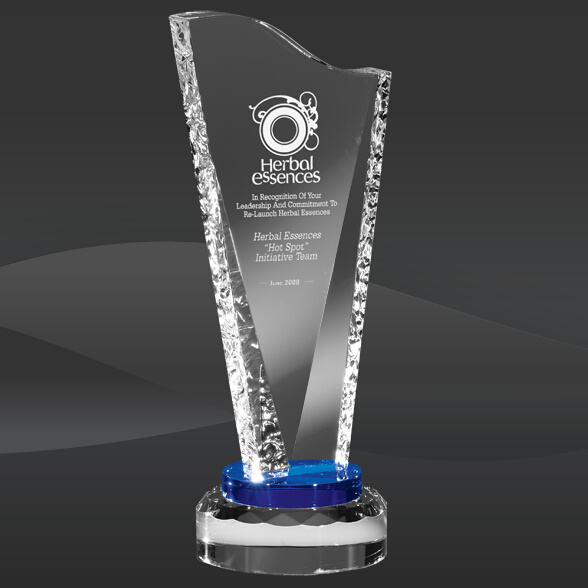 Frosted Success Crystal Award (MPI-CR-A1058BU-11)