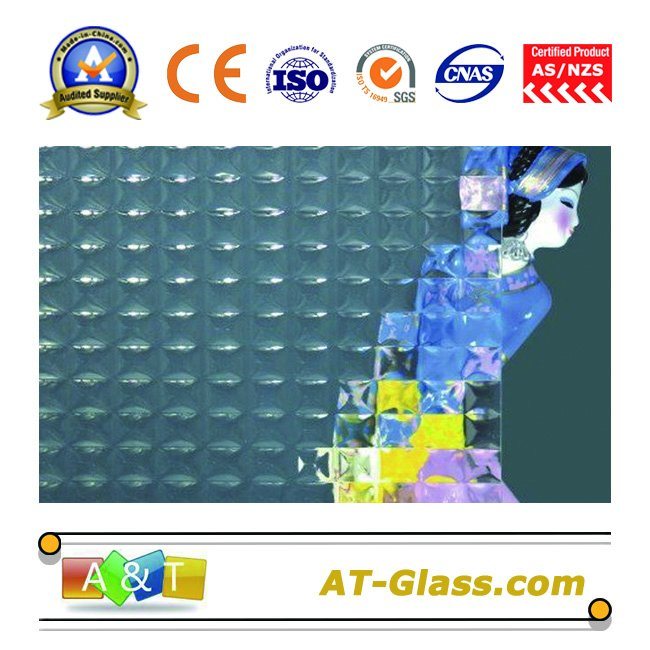 3-8mm Clear Pyramid Patterned Glass/Pattern Glass